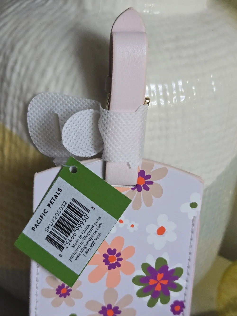 NWT Kate Spade Pacific Petals floral luggage tag
